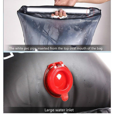 Ducha de acampada con calefacción solar de 20L para exteriores Ducha de playa de PVC bolsa de agua asequible