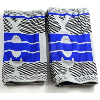 Deportes al aire libre de silicona de nylon respirable rodillero de compresión de rodilla con manga superior