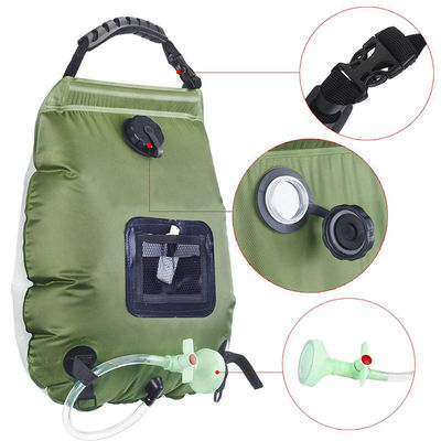 20L Saco de ducha con calefacción solar para acampar al aire libre Kit de accesorios de ducha portátil