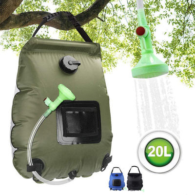 20L Saco de ducha con calefacción solar para acampar al aire libre Kit de accesorios de ducha portátil