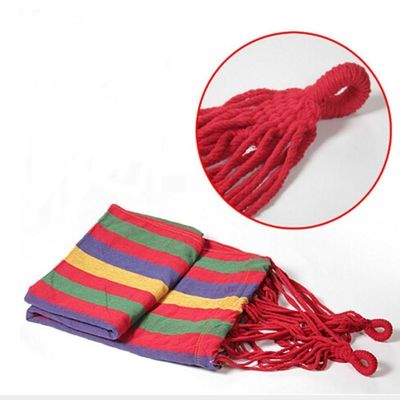 80-200 kg Capacidad de peso hamaca portátil de campamento solicitud personalizada de lona de algodón