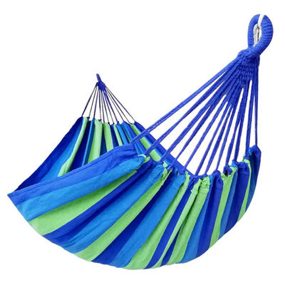 Hamaca única portátil ligera para acampar Hamaca de lona para exteriores Hamaca de algodón Swing