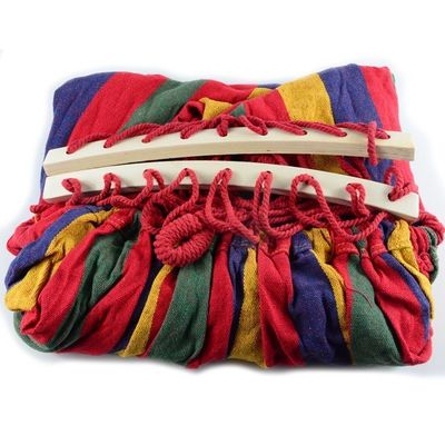 Hamaca de nylon ligera y compacta para 2 personas para acampar al aire libre