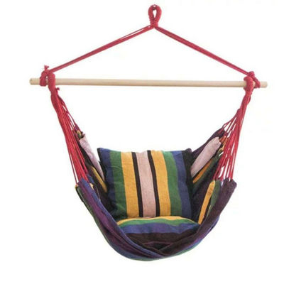 Silla de hamaca colgante de jardín Silla colgante de algodón Compacta y cómoda para viajar