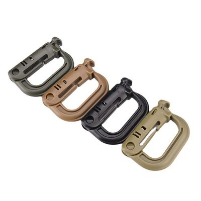 En el exterior de plástico montañero táctico EDC Carabiner Buckle para mochila multifuncional