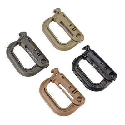 D Carabiner de plástico de forma accesorio imprescindible para mochila táctica Molle