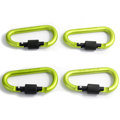 Clip de llavero de forma D de aluminio Mini Carabiner gancho con devolución de 30 días y bloqueo de metal