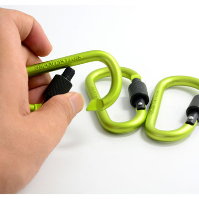 Clip de llavero de forma D de aluminio Mini Carabiner gancho con devolución de 30 días y bloqueo de metal