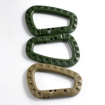 Pago inicial de EE.UU. Táctico D-Ring Molle Clip Keychain Carabiner de plástico ligero