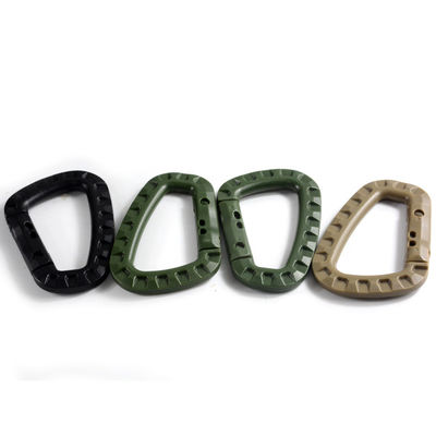 Pago inicial de EE.UU. Táctico D-Ring Molle Clip Keychain Carabiner de plástico ligero