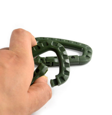 Pago inicial de EE.UU. Táctico D-Ring Molle Clip Keychain Carabiner de plástico ligero