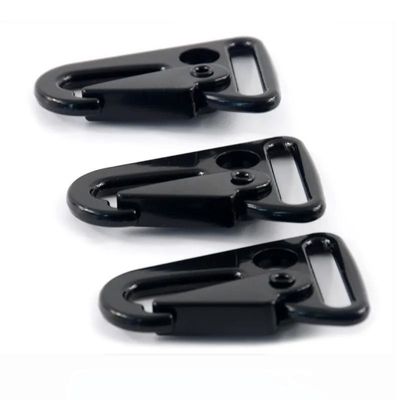 Costo de envío Aleación de zinc 25mm llavero Snap Hook Carabiner negro HK clip para bolsas