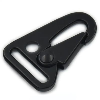 Costo de envío Aleación de zinc 25mm llavero Snap Hook Carabiner negro HK clip para bolsas