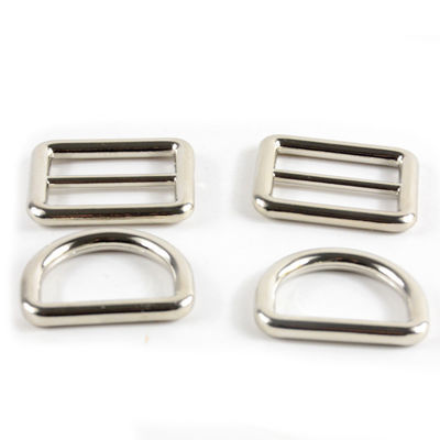 Política de reembolso de 30 días 25mm soldado aleación de zinc D anillo metal D-anillo hebilla para bolso de mano
