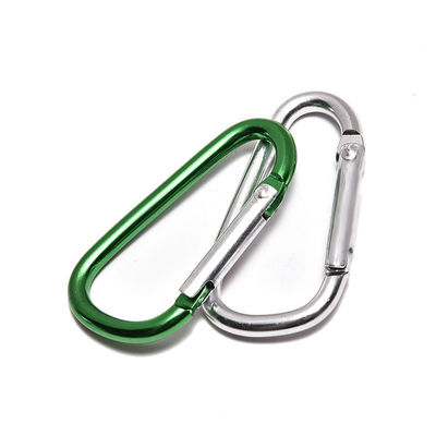 5cm D forma de aluminio redondo carabiner exterior de resorte Snap ganchos y resistentes para el exterior