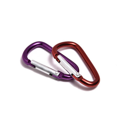 5cm D forma de aluminio redondo carabiner exterior de resorte Snap ganchos y resistentes para el exterior