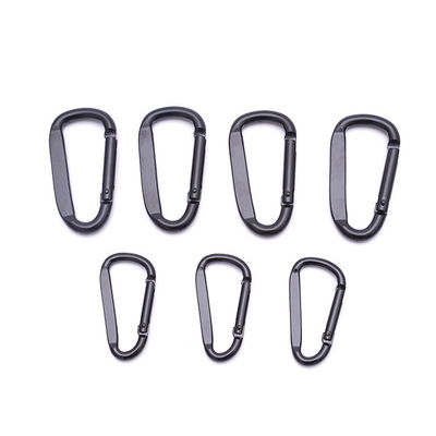 Costo de envío Aluminio Flat D Ring Metal Keychain Carabiner Hook Muestras US 1/piece