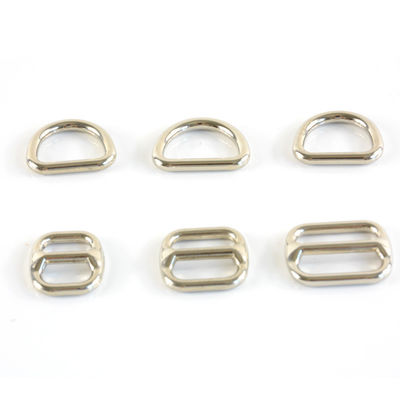 Paquete Tamaño 3.00cm * 2.00cm * 0.50cm Metal de plata D anillo Tri deslizador de deslizamiento 20mm 25mm