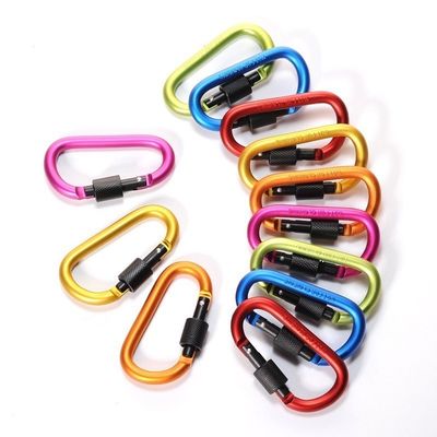 8.00cm * 5.00cm * 1.00cm Tamaño del paquete Forma D Aluminio Mini llavero Carabiner Clip 1